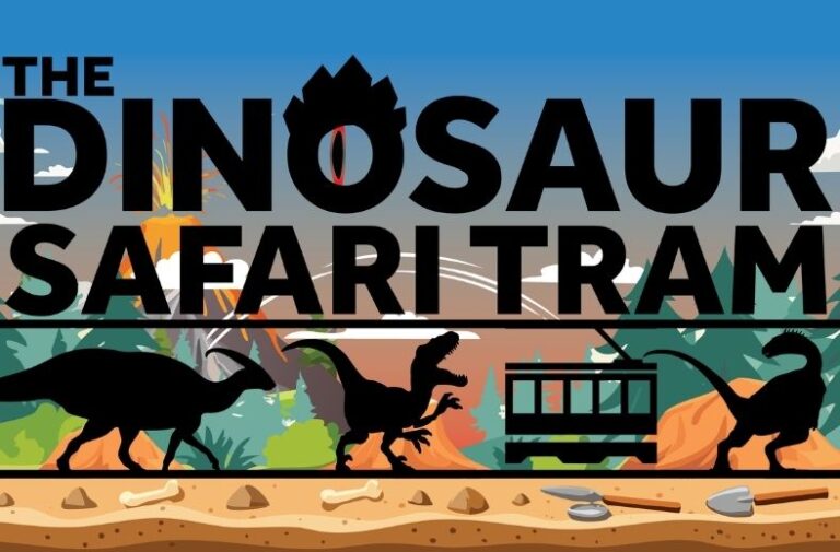 Dinosaur safari tram
