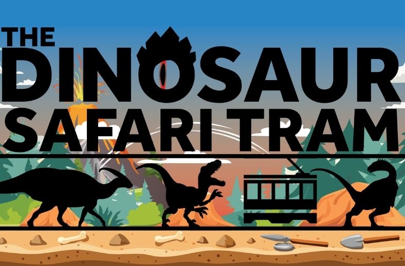Dinosaur safari tram